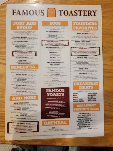 Menu Famous Toastery Mooresville On Main - 16