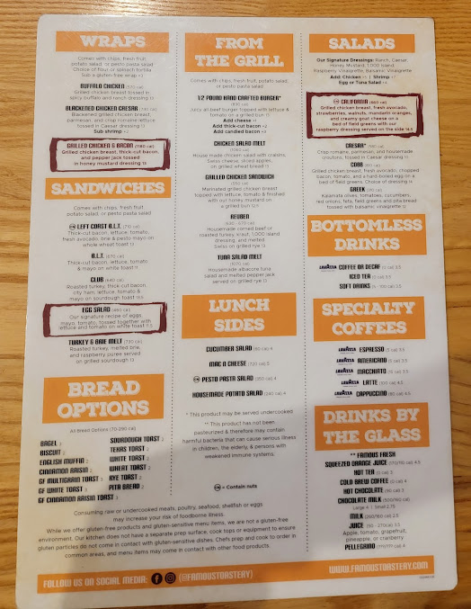 Menu Famous Toastery Mooresville On Main - 18