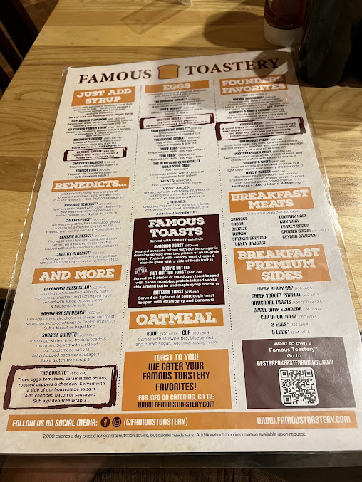 Menu Famous Toastery Mooresville On Main - 19