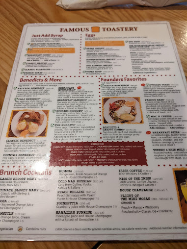 Menu Famous Toastery Mooresville On Main - 24