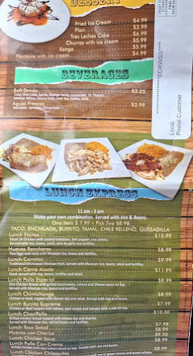 Menu Fiesta Patria Mexican Restaurant Cantina - 22