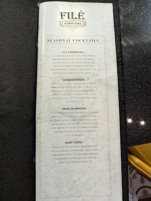 Menu Filé Gumbo Bar - 24