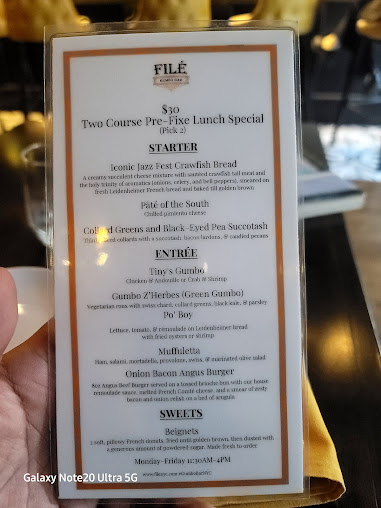Menu Filé Gumbo Bar - 26