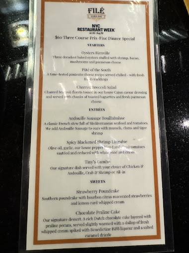 Menu Filé Gumbo Bar - 29