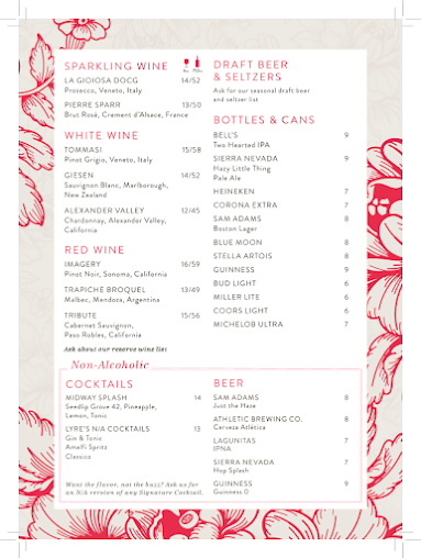 Menu Flight Club - 21