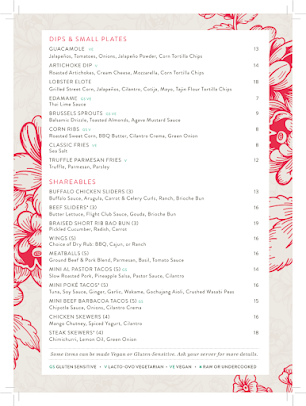 Menu Flight Club - 22