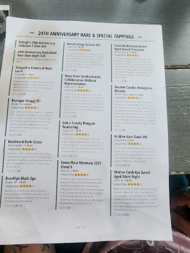 Menu Flying Saucer Draught Emporium - 24
