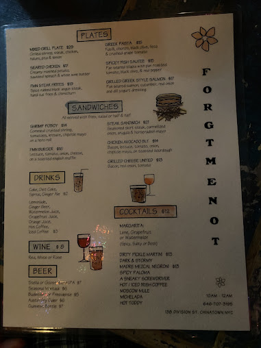 Menu Forgtmenot - 23