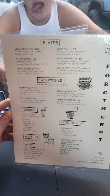 Menu Forgtmenot - 27
