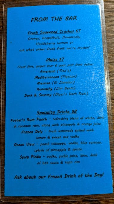 Menu Fosters On The Point - 24