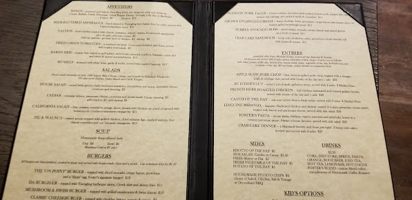 Menu Fosters On The Point - 28
