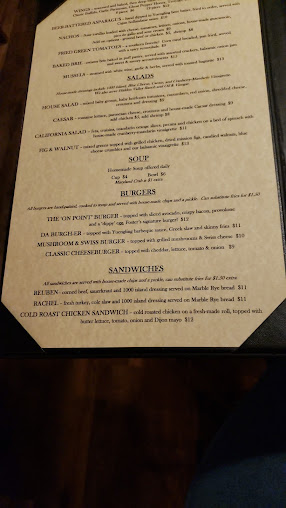 Menu Fosters On The Point - 29
