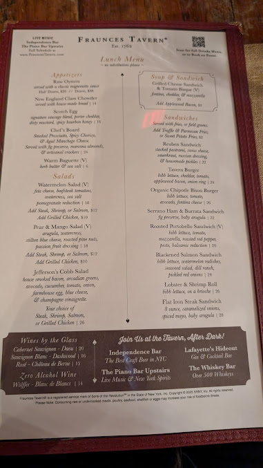 Menu Fraunces Tavern - 28