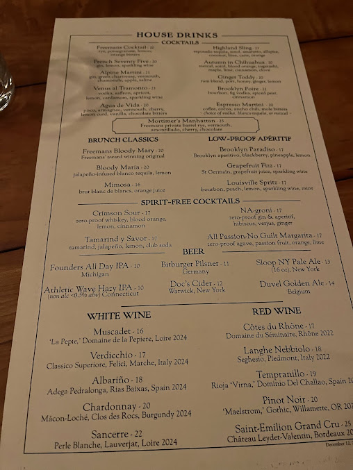 Menu Freemans - 21