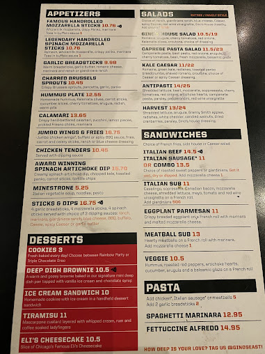 Menu Gino's East - 25