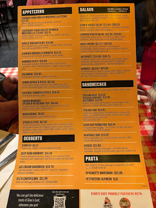 Menu Gino's East - 29