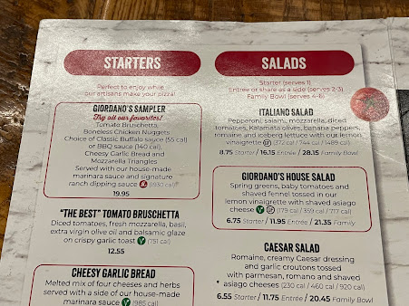 Menu Giordano's - 22