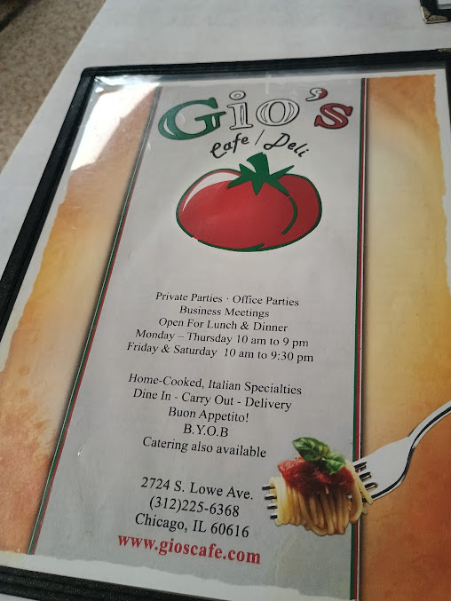 Menu Gio's Cafe And Deli - 25