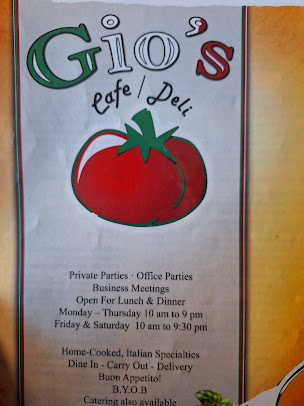 Menu Gio's Cafe And Deli - 26
