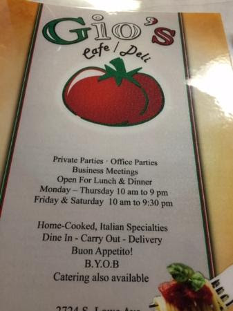 Menu Gio's Cafe And Deli - 27