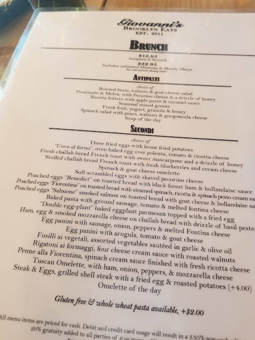 Menu Giovanni's Brooklyn Eats - 21