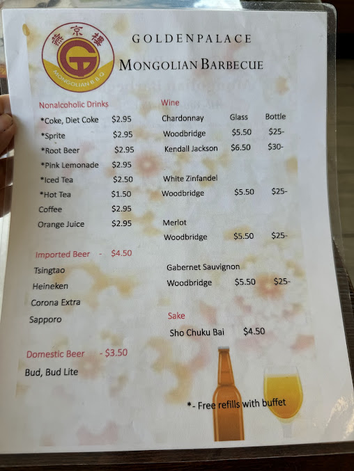 Menu Golden Palace Mongolian Bbq - 21