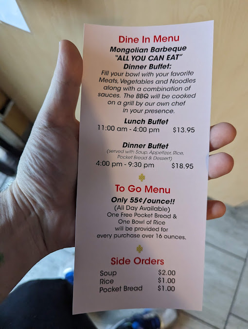 Menu Golden Palace Mongolian Bbq - 24