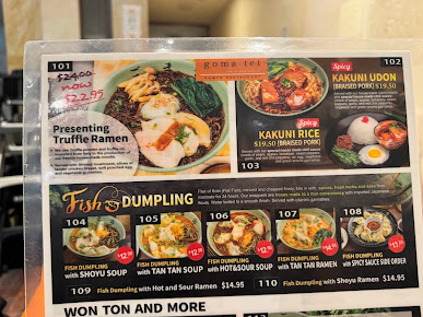 Menu Goma Tei Ramen Ala Moana - 25