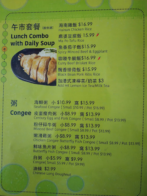 Menu Good Buddy Granville - 25