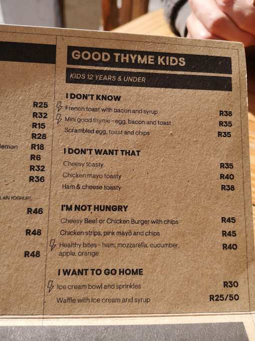 Menu Good Thyme Cafe - 26