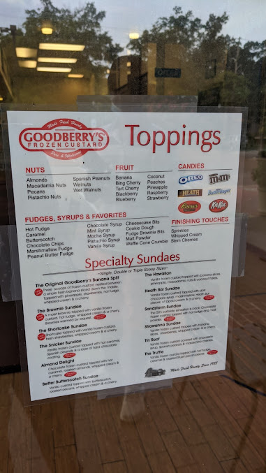 Menu Goodberry's Frozen Custard - 21