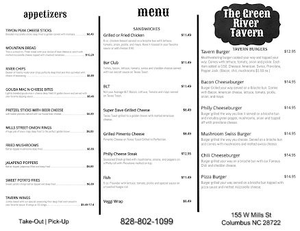 Menu Green River Tavern - 20