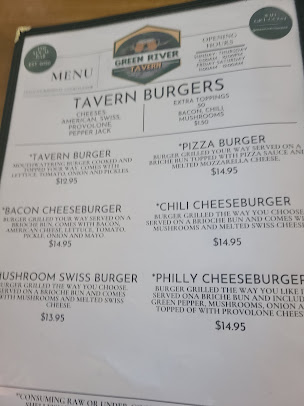 Menu Green River Tavern - 25