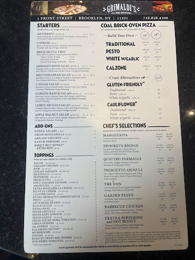 Menu Grimaldi's Pizzeria - 28
