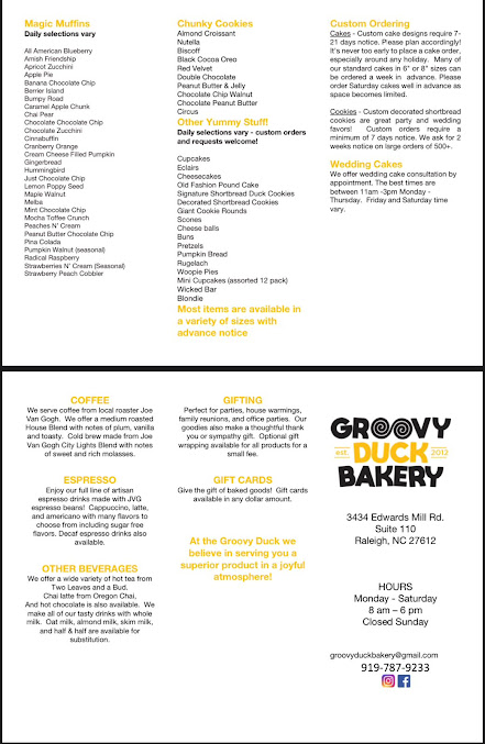 Menu Groovy Duck Bakery - 24