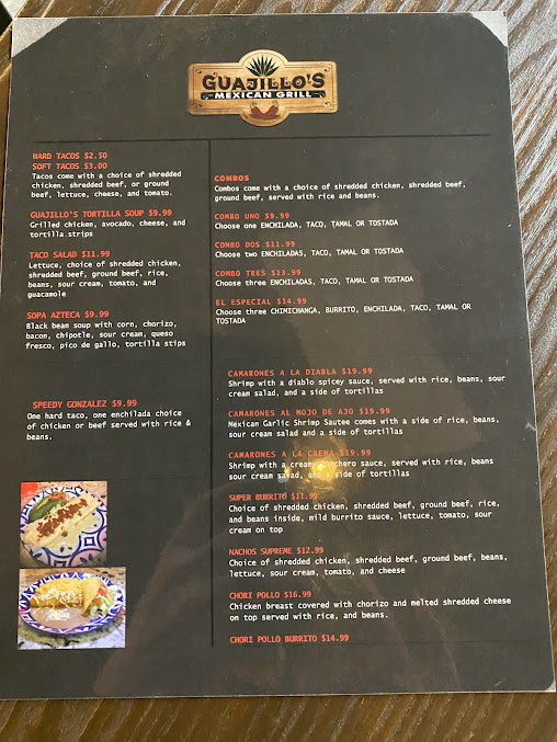 Menu Guajillo's Mexican Grill - 23