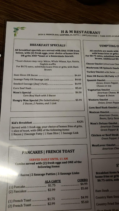 Menu H M Restaurant - 24