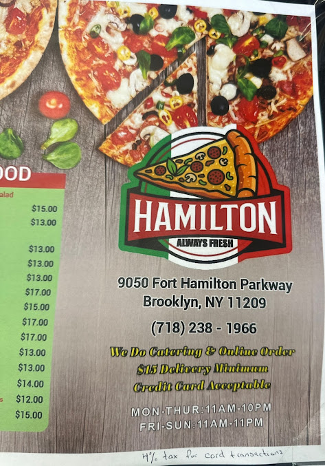 Menu Hamilton Pizza - 25