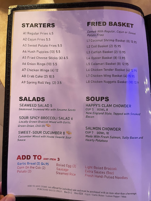 Menu Happy Crab - 21