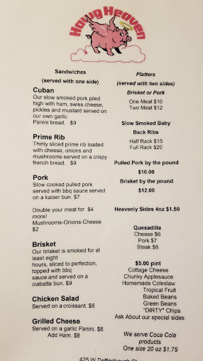 Menu Hawg Heaven - 26