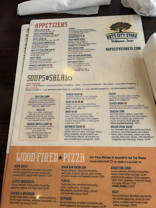 Menu Hays City Store - 23