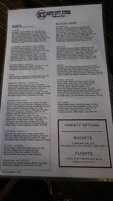 Menu Hays City Store - 28