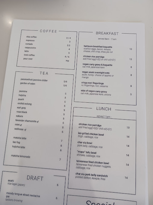 Menu Heirloom - 21