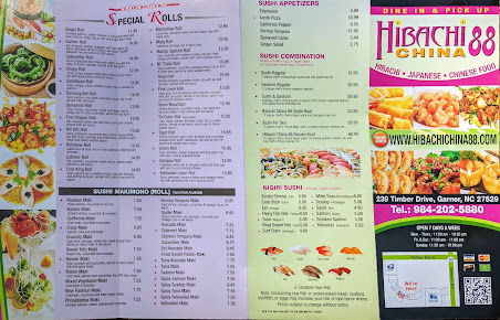 Menu Hibachi China 88 - 22