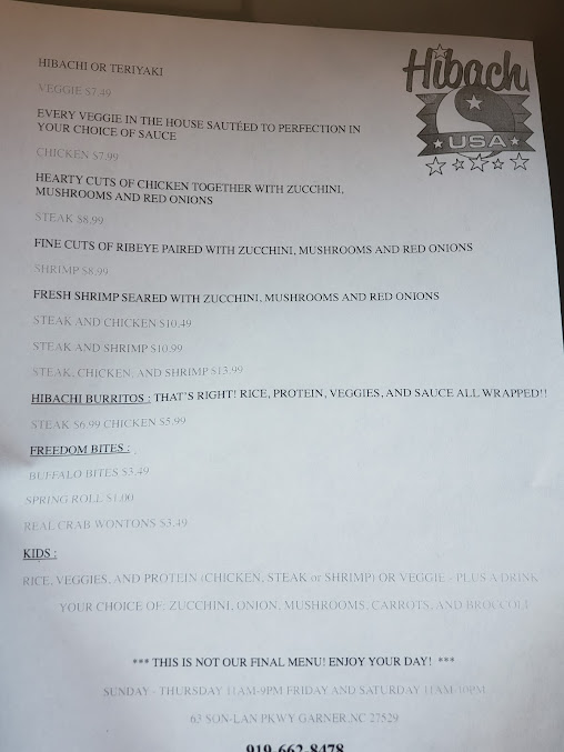 Menu Hibachi Usa - 22
