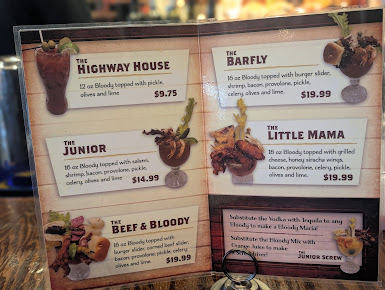 Menu Highway House - 21