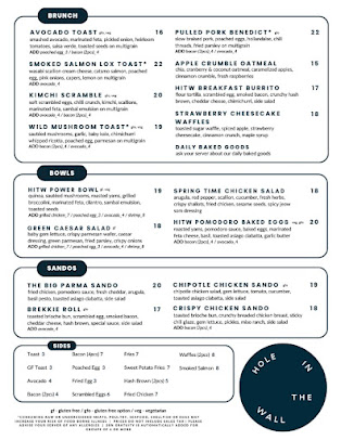 Menu Hole In The Wall - Fidi - 25