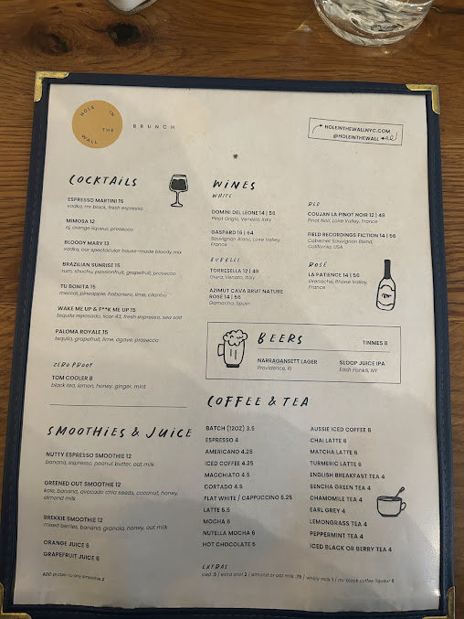 Menu Hole In The Wall - Fidi - 26