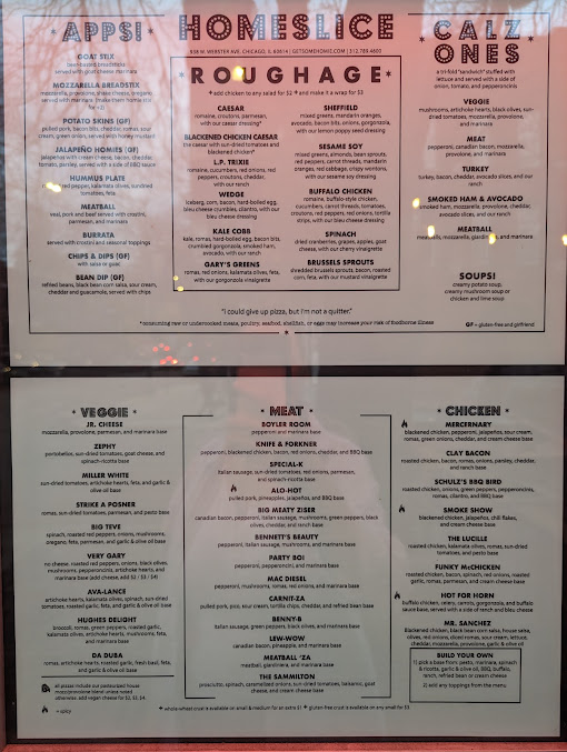 Menu Homeslice Pizza + Patio - 24
