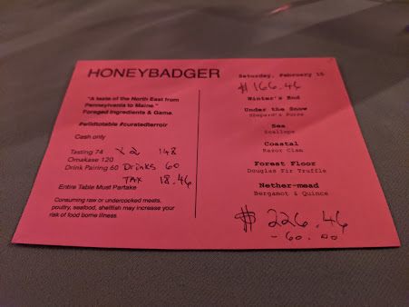Menu Honey Badger - 20